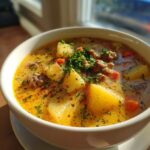 Cremige Kartoffel-Hackfleisch-Sup