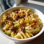 cremige kase-lauch pasta mit hackfleisch