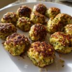 knusprige zucchini feta bällchen